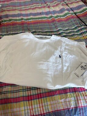 Ralph Lauren White Short Sleeve Crewneck T-Shirt with Navy Pony